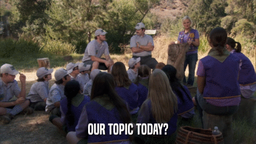 OUR TOPIC TODAY?  