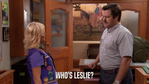 WHO'S LESLIE?  