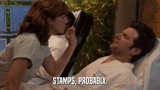 STAMPS, PROBABLY.  