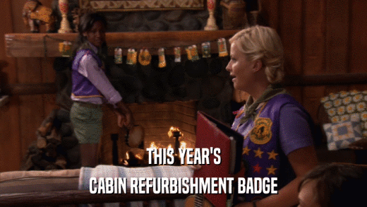 THIS YEAR'S CABIN REFURBISHMENT BADGE 