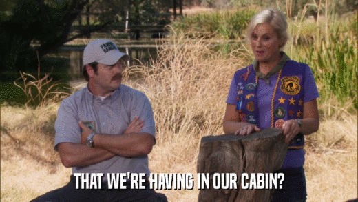 THAT WE'RE HAVING IN OUR CABIN?  