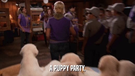A PUPPY PARTY.  