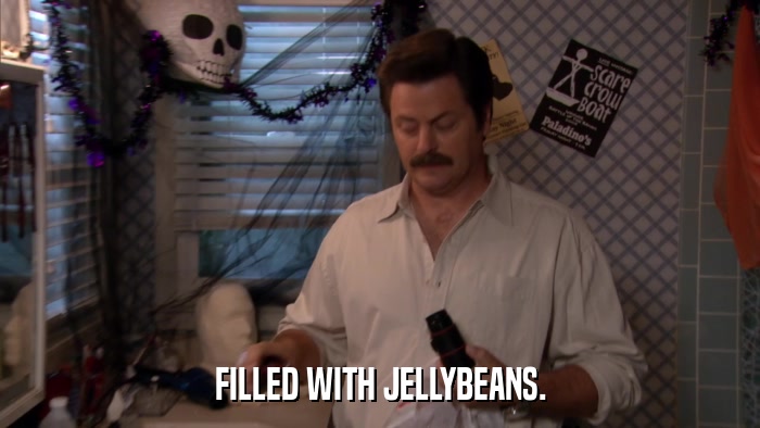 FILLED WITH JELLYBEANS.  