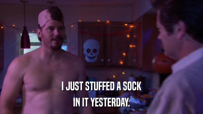 I JUST STUFFED A SOCK IN IT YESTERDAY. 