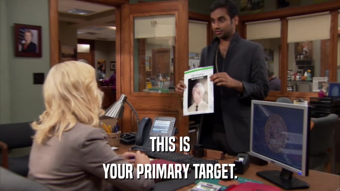 THIS IS YOUR PRIMARY TARGET. 