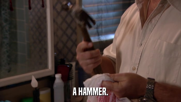 A HAMMER.  