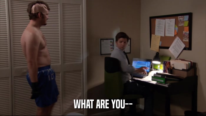 WHAT ARE YOU--  