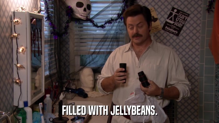 FILLED WITH JELLYBEANS.  