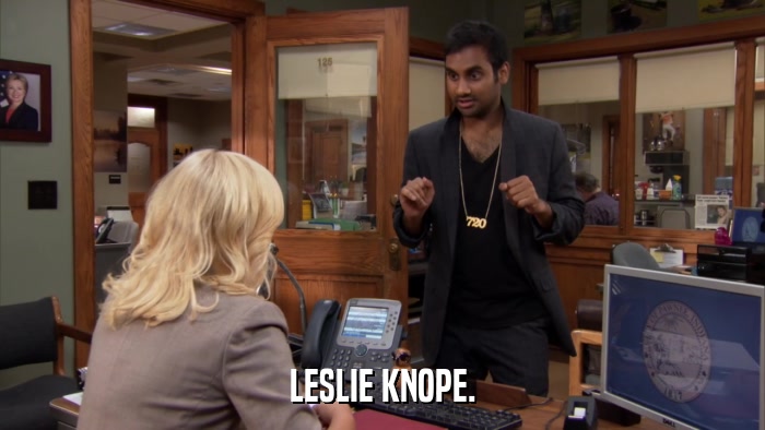 LESLIE KNOPE.  