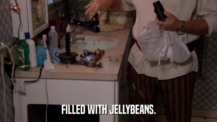 FILLED WITH JELLYBEANS.  