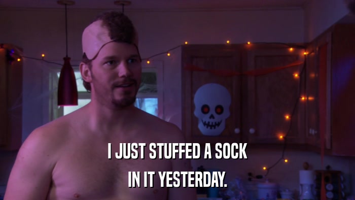 I JUST STUFFED A SOCK IN IT YESTERDAY. 