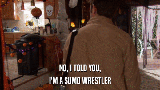 NO, I TOLD YOU, I'M A SUMO WRESTLER 