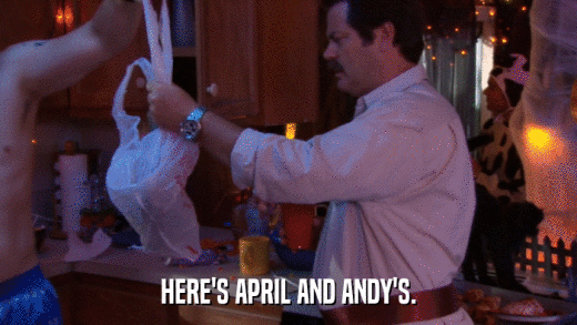HERE'S APRIL AND ANDY'S.  