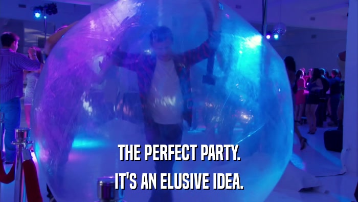 THE PERFECT PARTY. IT'S AN ELUSIVE IDEA. 