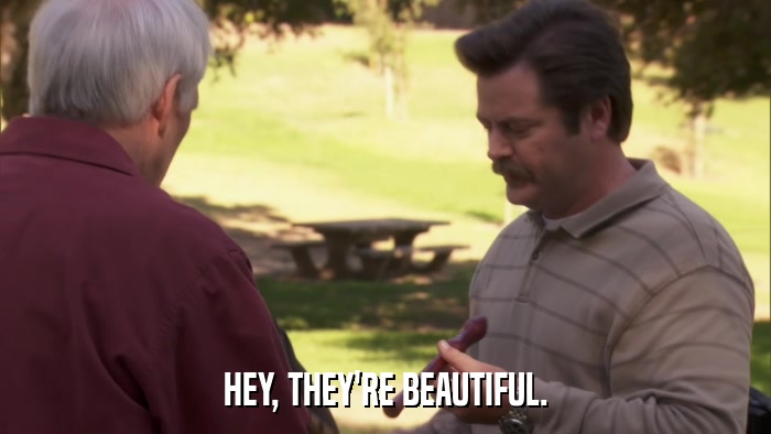 HEY, THEY'RE BEAUTIFUL.  