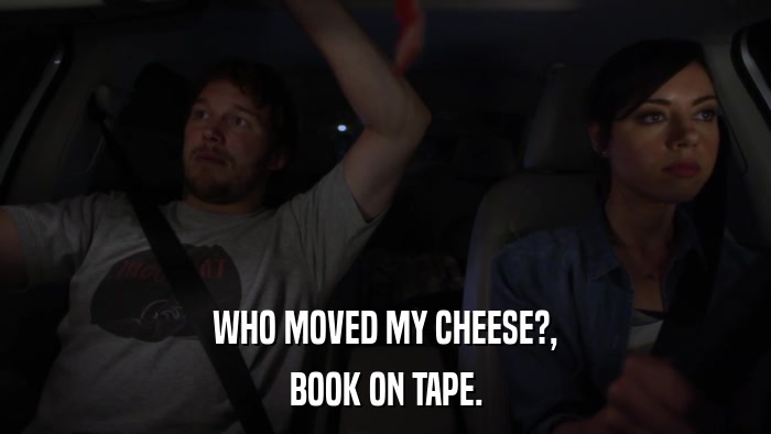 WHO MOVED MY CHEESE?, BOOK ON TAPE. 