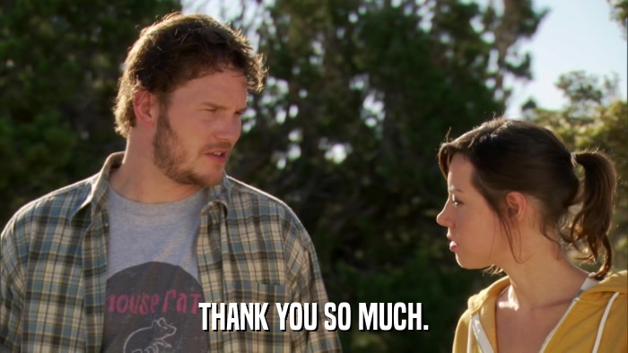 THANK YOU SO MUCH.  