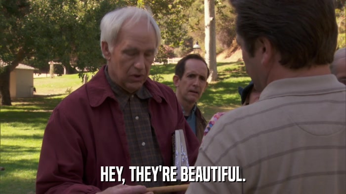 HEY, THEY'RE BEAUTIFUL.  