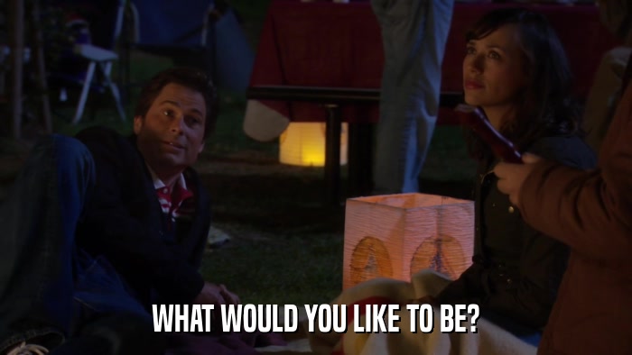 WHAT WOULD YOU LIKE TO BE?  