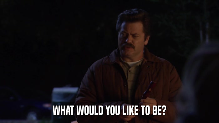 WHAT WOULD YOU LIKE TO BE?  