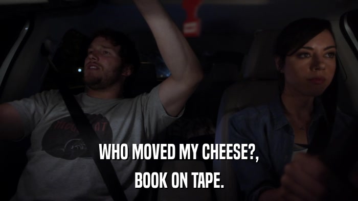 WHO MOVED MY CHEESE?, BOOK ON TAPE. 