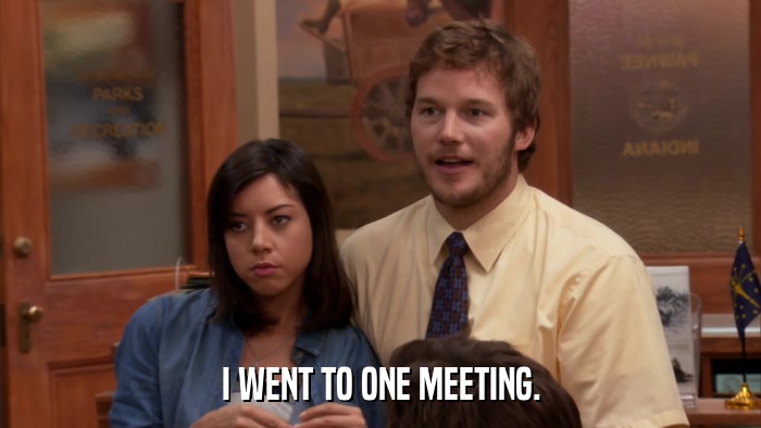 I WENT TO ONE MEETING.  