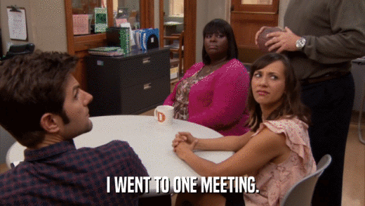 I WENT TO ONE MEETING.  