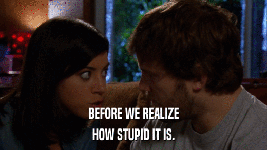 BEFORE WE REALIZE HOW STUPID IT IS. 