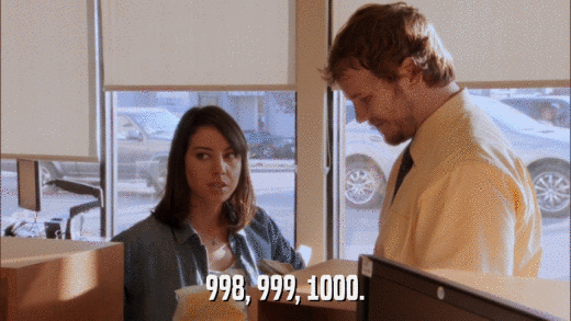998, 999, 1000.  
