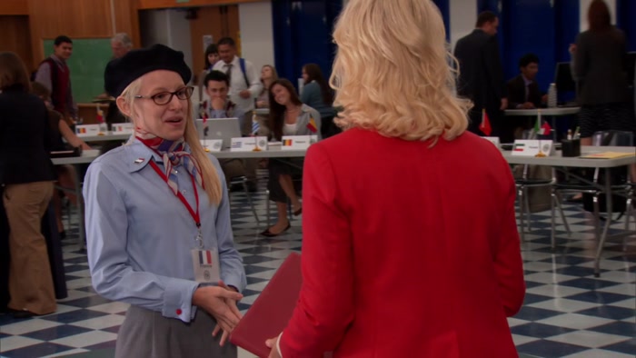 - OF COURSE YOU ARE. - BONJOUR, MADAME AMBASSADEUR. 