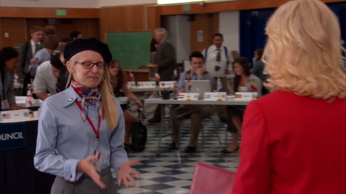 - OF COURSE YOU ARE. - BONJOUR, MADAME AMBASSADEUR. 