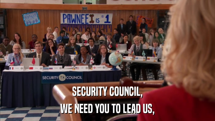 SECURITY COUNCIL, WE NEED YOU TO LEAD US, 