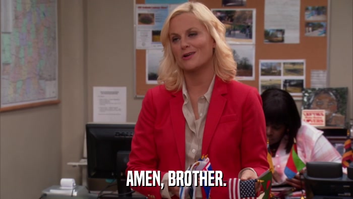 AMEN, BROTHER.  
