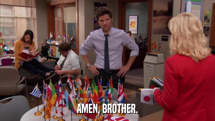 AMEN, BROTHER.  