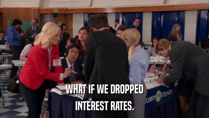 WHAT IF WE DROPPED INTEREST RATES. 