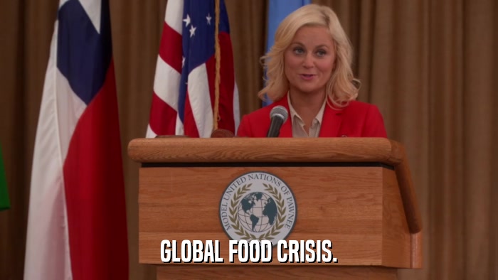GLOBAL FOOD CRISIS.  