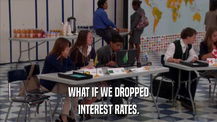 WHAT IF WE DROPPED INTEREST RATES. 