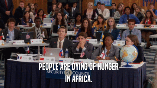PEOPLE ARE DYING OF HUNGER IN AFRICA. 