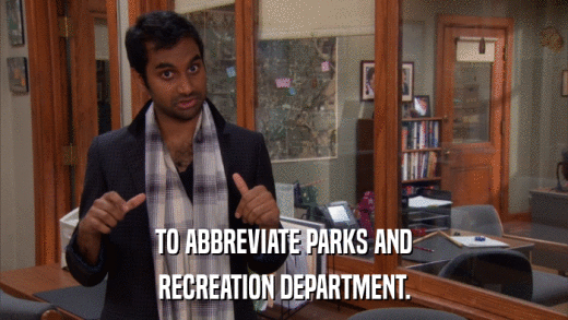 TO ABBREVIATE PARKS AND RECREATION DEPARTMENT. 
