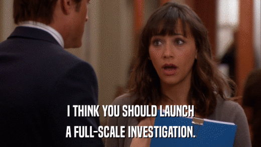 I THINK YOU SHOULD LAUNCH A FULL-SCALE INVESTIGATION. 