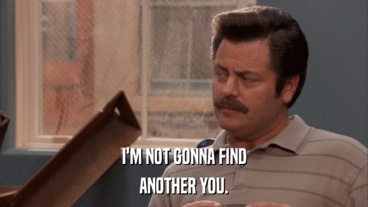 I'M NOT GONNA FIND ANOTHER YOU. 