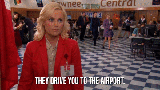 THEY DRIVE YOU TO THE AIRPORT.  