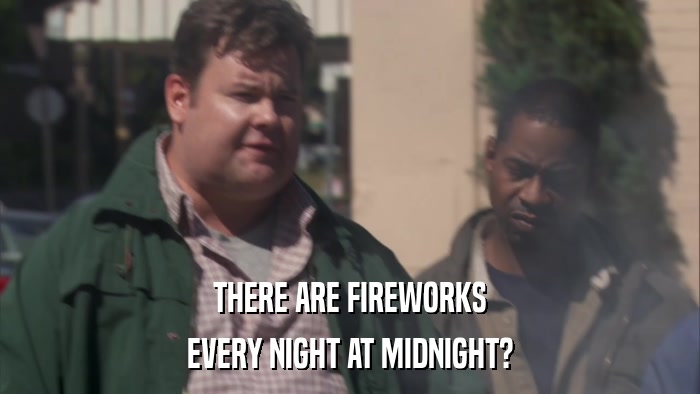 THERE ARE FIREWORKS EVERY NIGHT AT MIDNIGHT? 