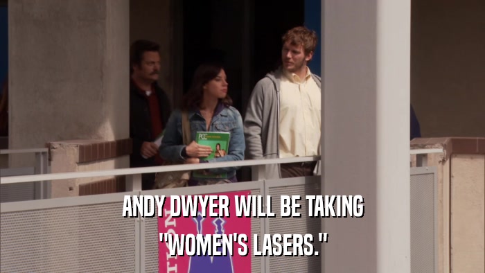 ANDY DWYER WILL BE TAKING 