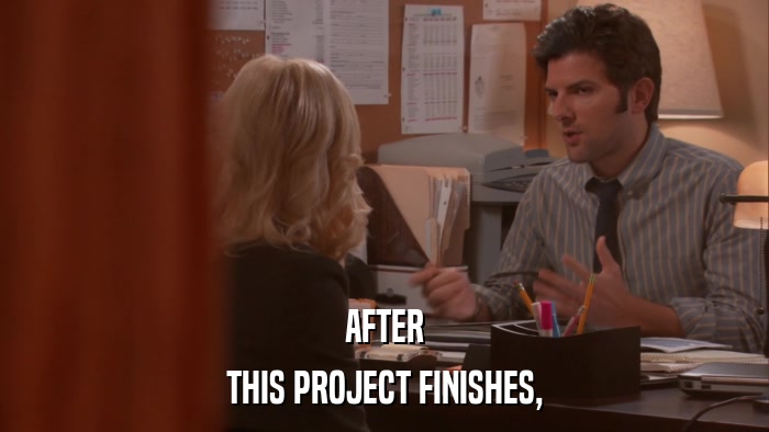 AFTER THIS PROJECT FINISHES, 