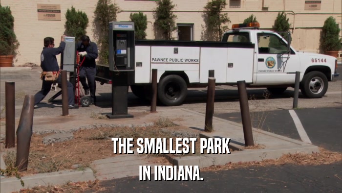 THE SMALLEST PARK IN INDIANA. 