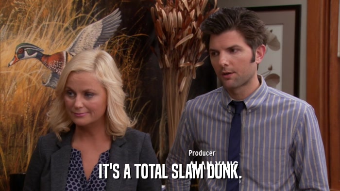 IT'S A TOTAL SLAM DUNK.  