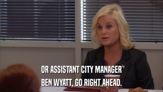 OR ASSISTANT CITY MANAGER BEN WYATT, GO RIGHT AHEAD. 