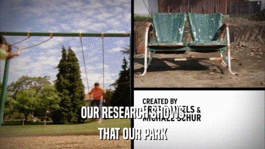 OUR RESEARCH SHOWS THAT OUR PARK 
