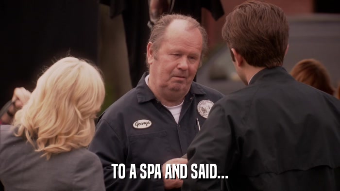 TO A SPA AND SAID...  